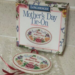 LONGABERGER Basket - 1996 Happy Mother's Day Basket Tie-On 32328